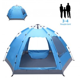 3-4 Person Automatic Family Tent Instant Pop Up Waterproof for Camping Hiking Travel Outdoor Activities