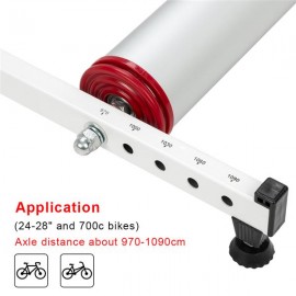 Bike Rollers Adjustable Bike Trainer Stand Foldable Indoor Cycling Bicycle Roller with Resistance for MTB Road Bike Exercise Silver